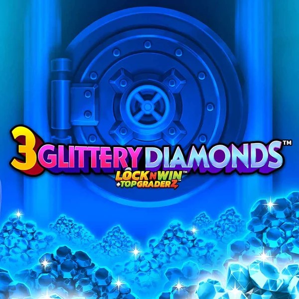 3 Glittery Diamonds slot icon by PearFiction Studios, available at VooDoo Casino