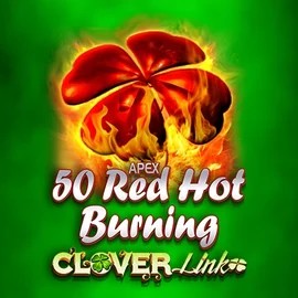 50 Red Hot Burning Clover Links slot icon by Novomatic, available at VooDoo Casino